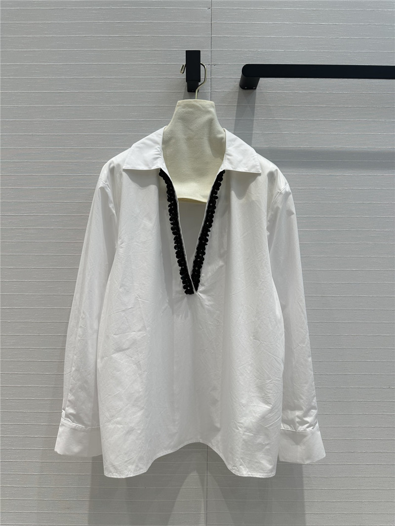 Va1e*ntin0 beaded v-neck shirt replicas clothes