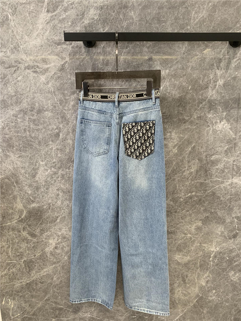 D10r patchwork monogram denim trousers replica designer clothes