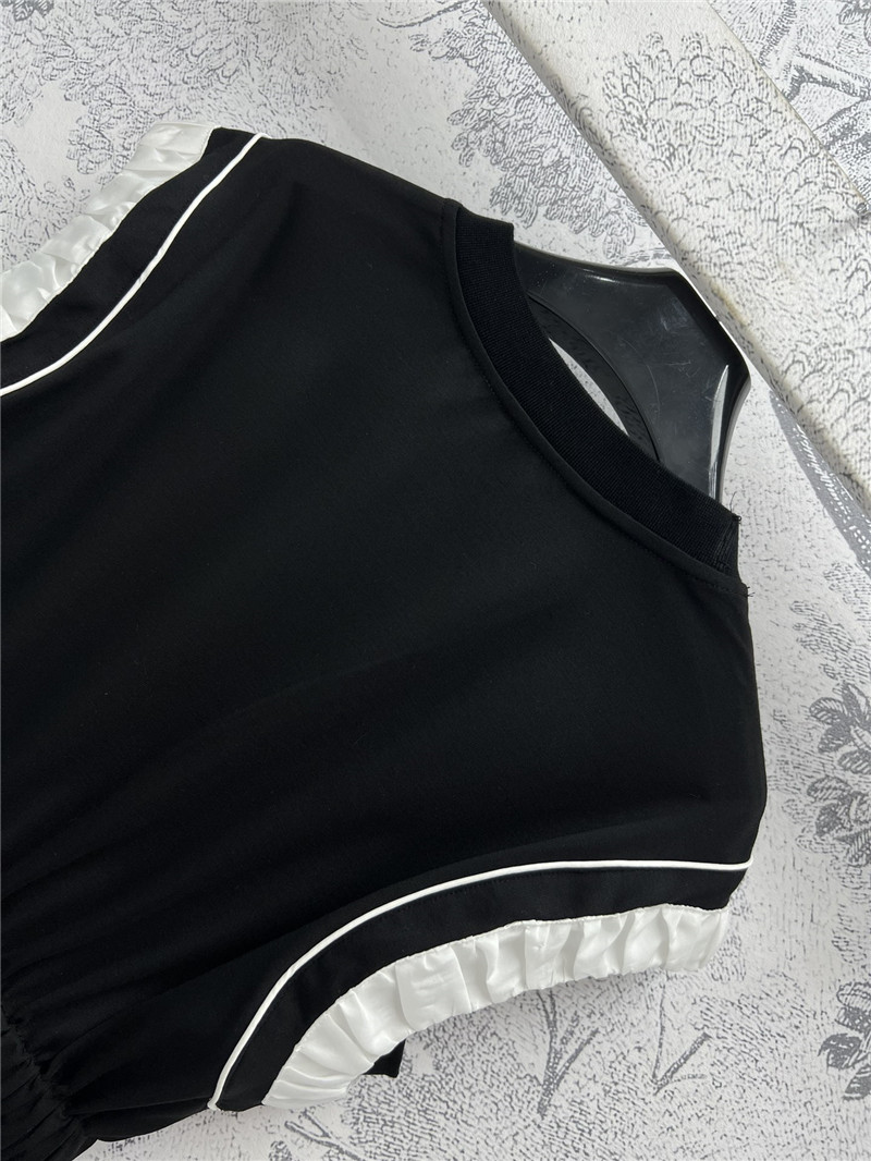 Ce1i*e lotus leaf sleeve vest dress replica designer clothes