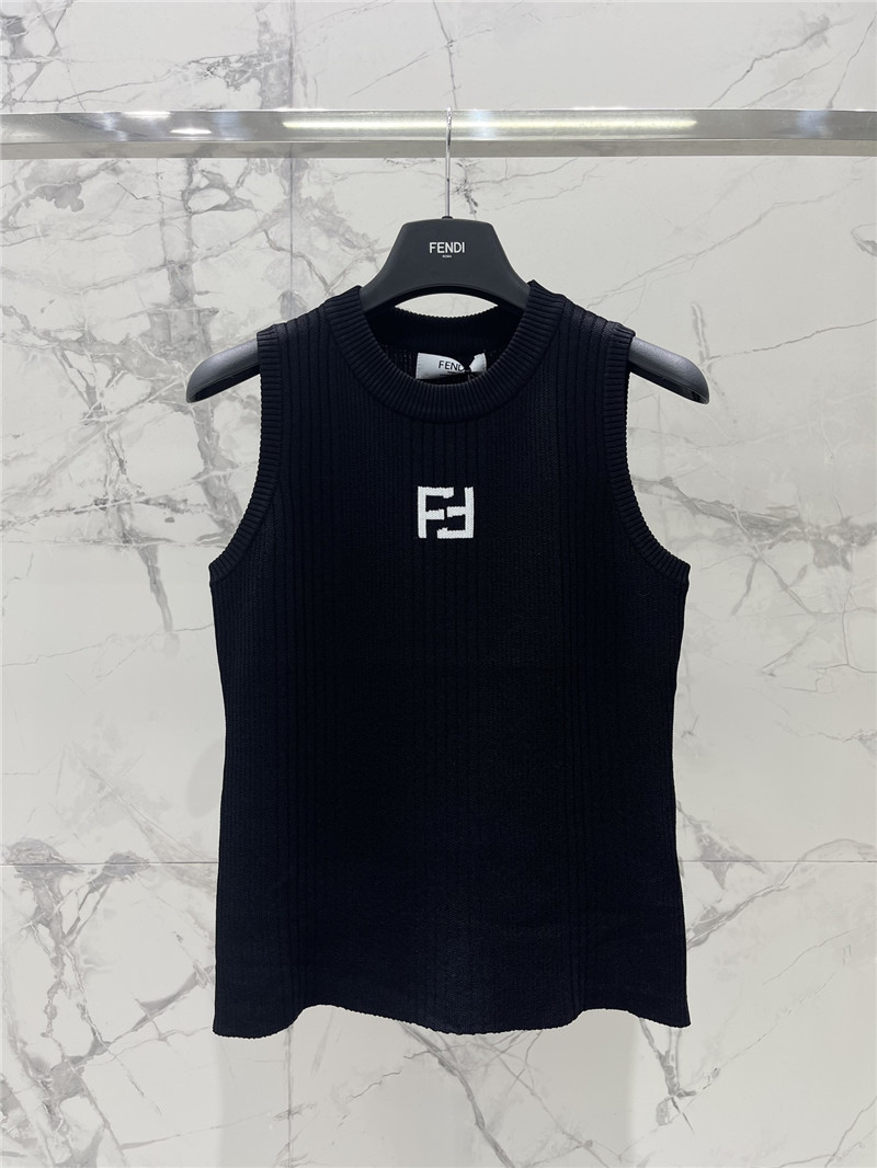 F**di pit stripe knit vest replica d&g clothing