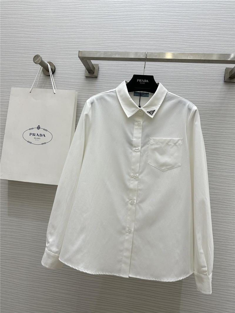Pra*a triangle logo decoration shirt replica clothing sites