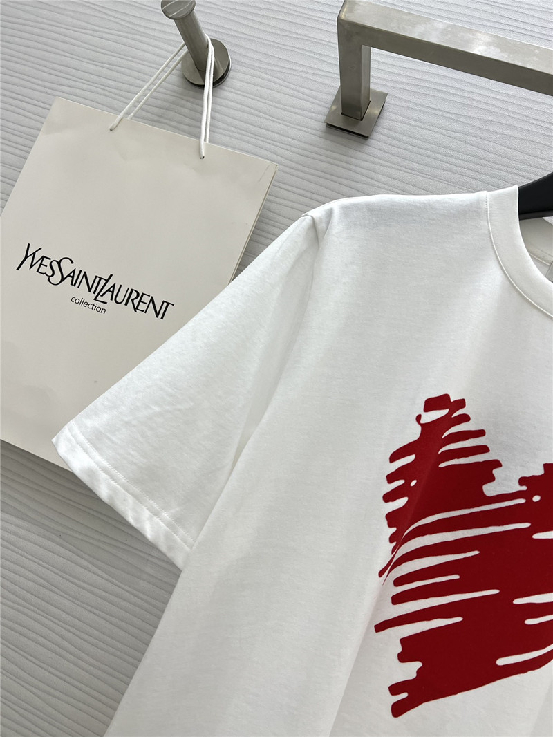 Y51 heart flocked t-shirt replica d&g clothing