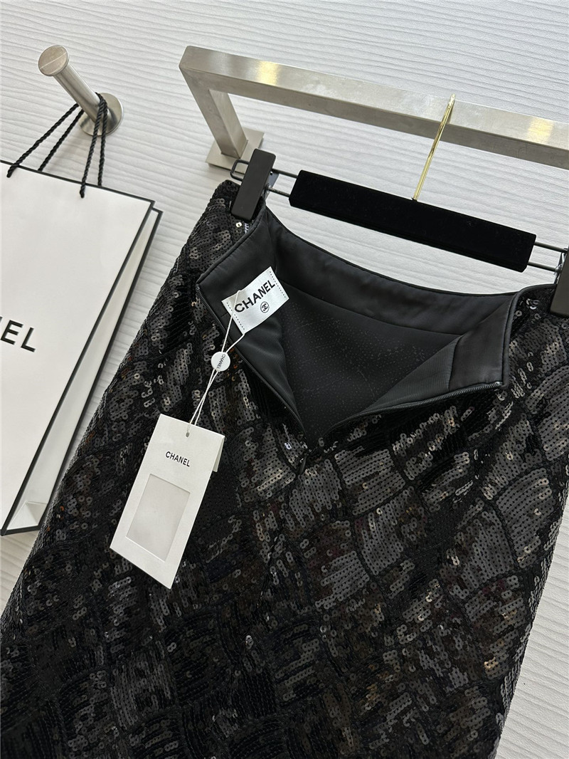 Ch**el sequined hip skirt replica designer clothes