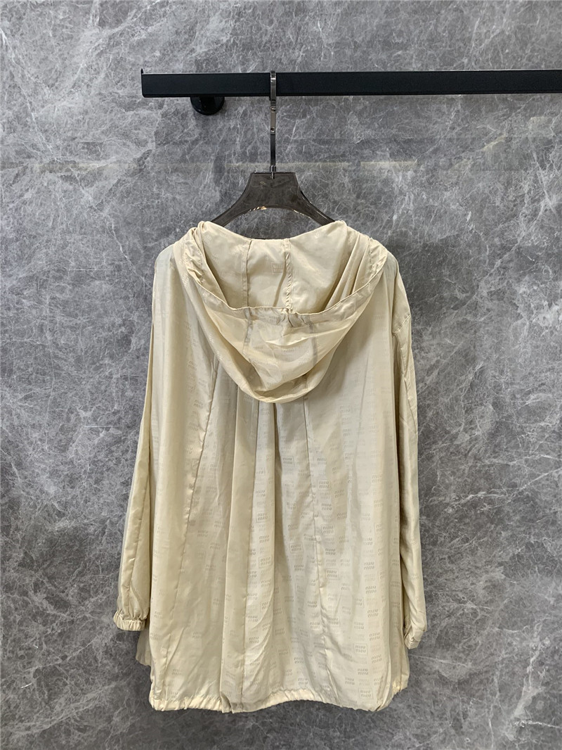 M1um1u casual hooded long coat replica clothing
