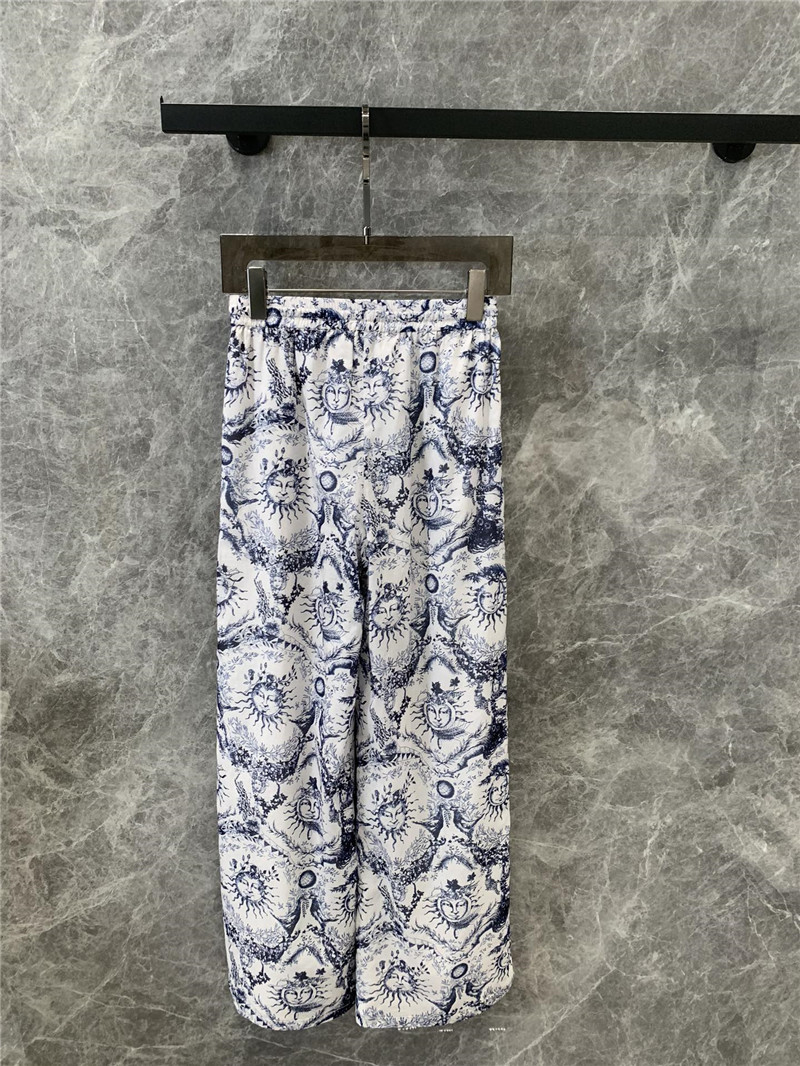 D10r sun goddess print casual trousers replica designer clothes