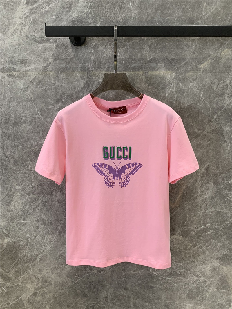 Gvc*1 butterfly print short sleeve t-shirt replica clothing