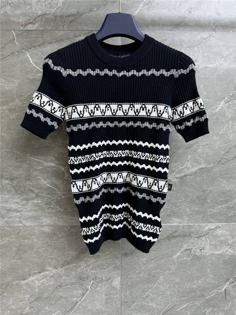 l0vis Vvtt0n lv striped knit short sleeves replicas clothes