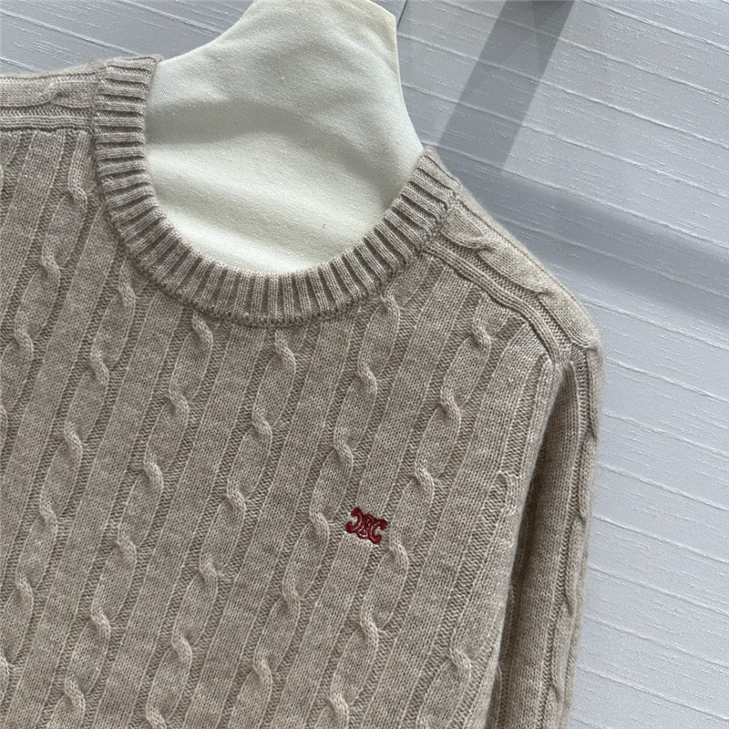 Ce1i*e cable knit cashmere sweater replica designer clothes