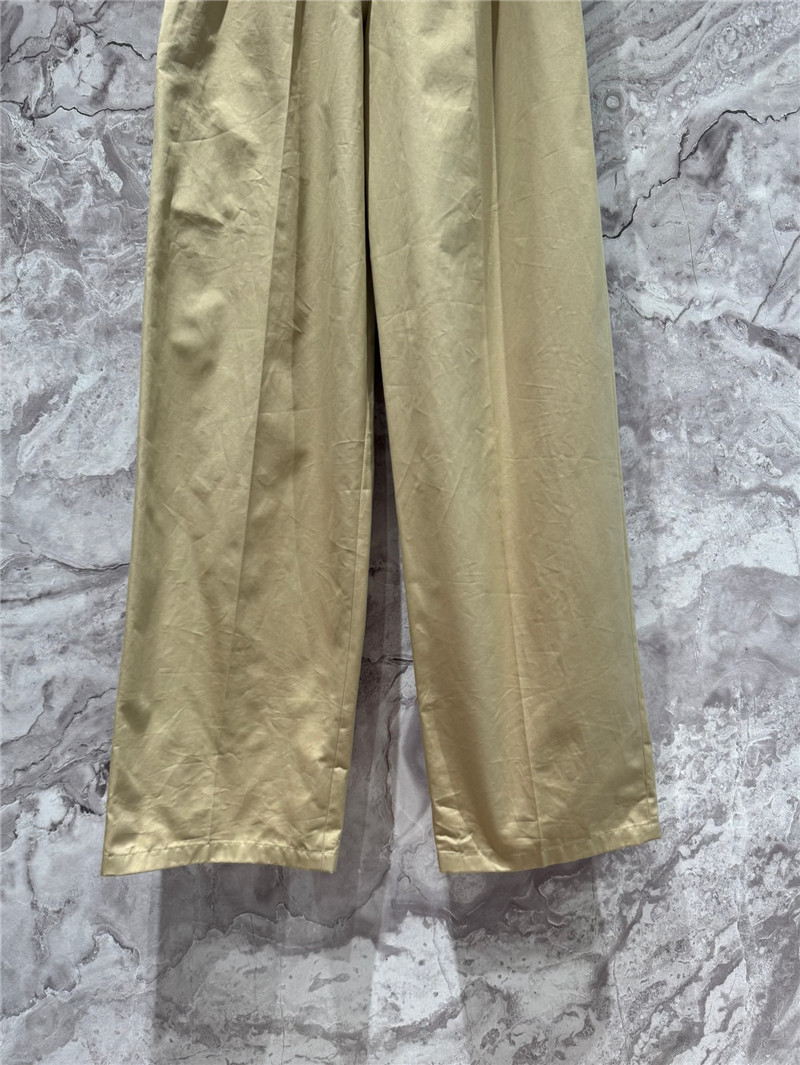 Pra*a khaki elastic waist trousers cheap replica designer clothes
