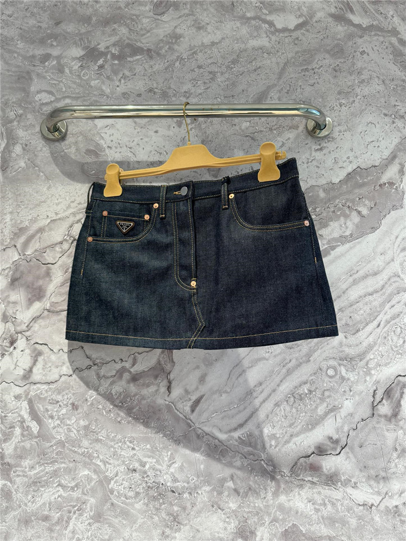 Pra*a denim skirt replica clothing sites