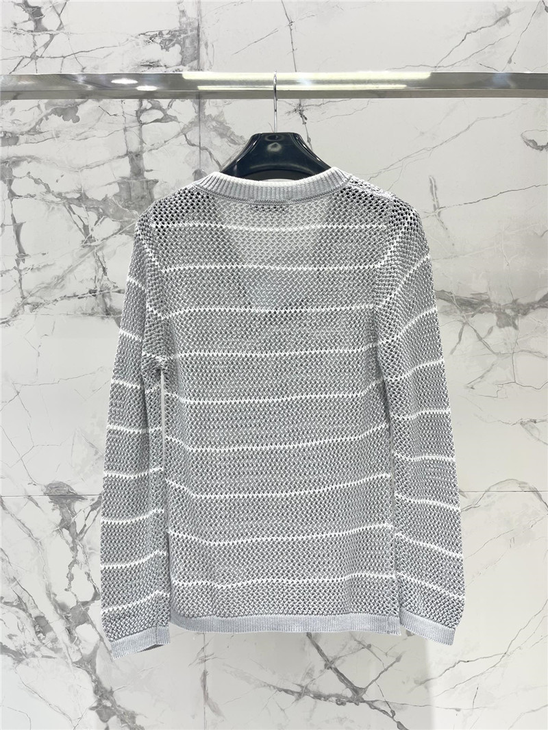 BC striped hollow knit sweater long sleeve replicas clothes