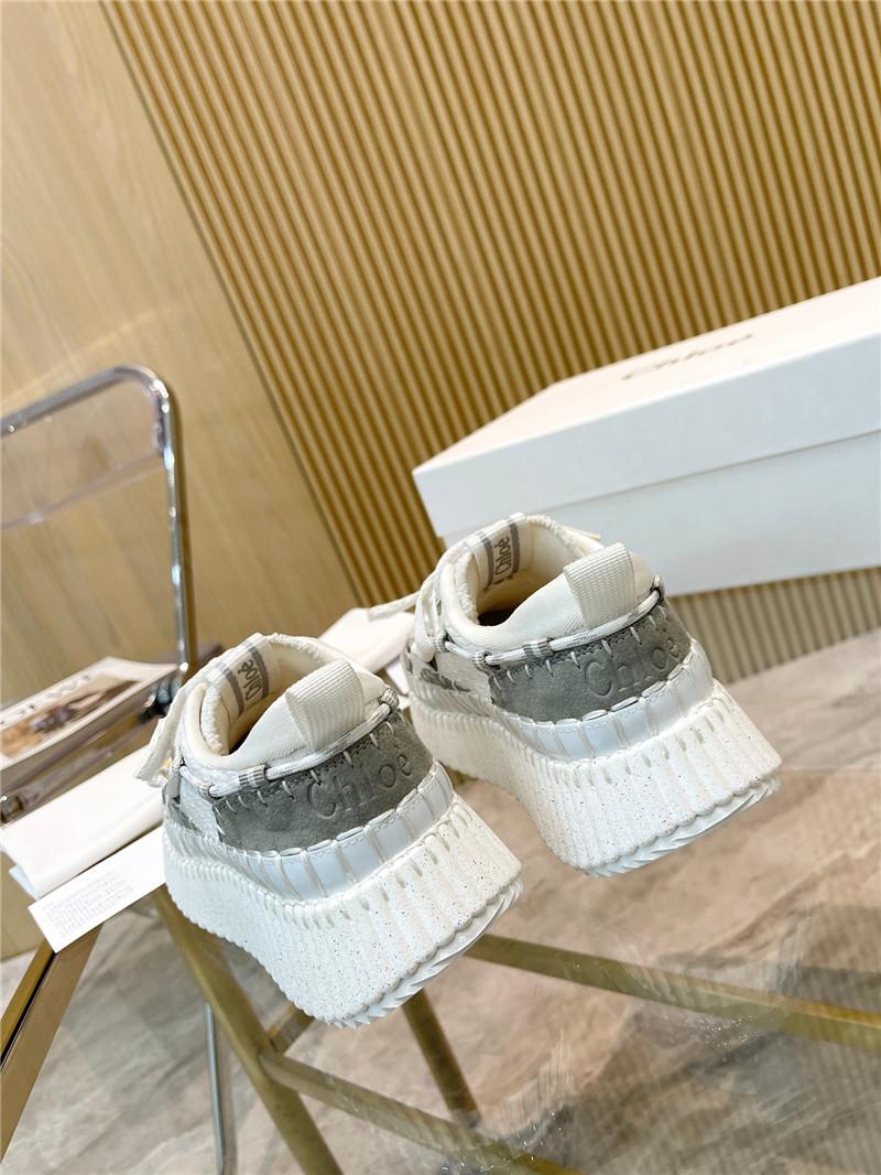 Chloé Rainbow Sneakers Gray White