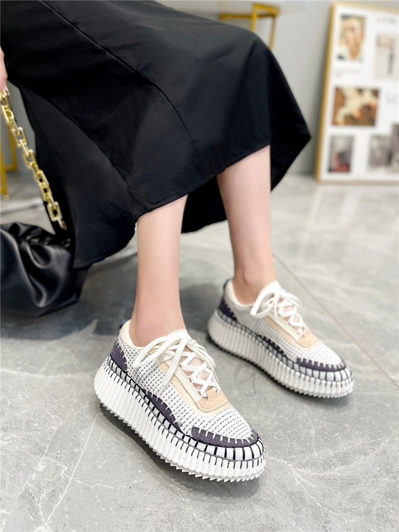 Chloé Lace-Up Rainbow Sneakers Sale