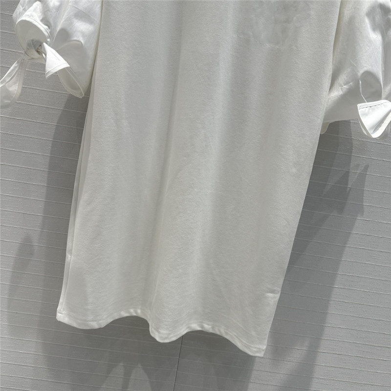 Vanitoo patchwork fabric T-shirt dress replica d&g clothing
