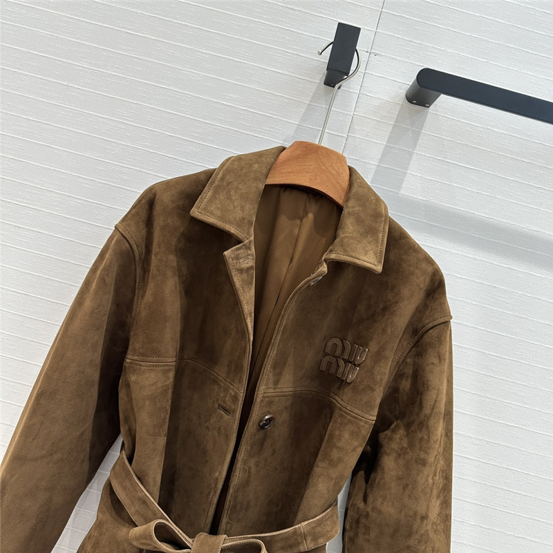 M1um1u shirt jacket suede coat replica d&g clothing