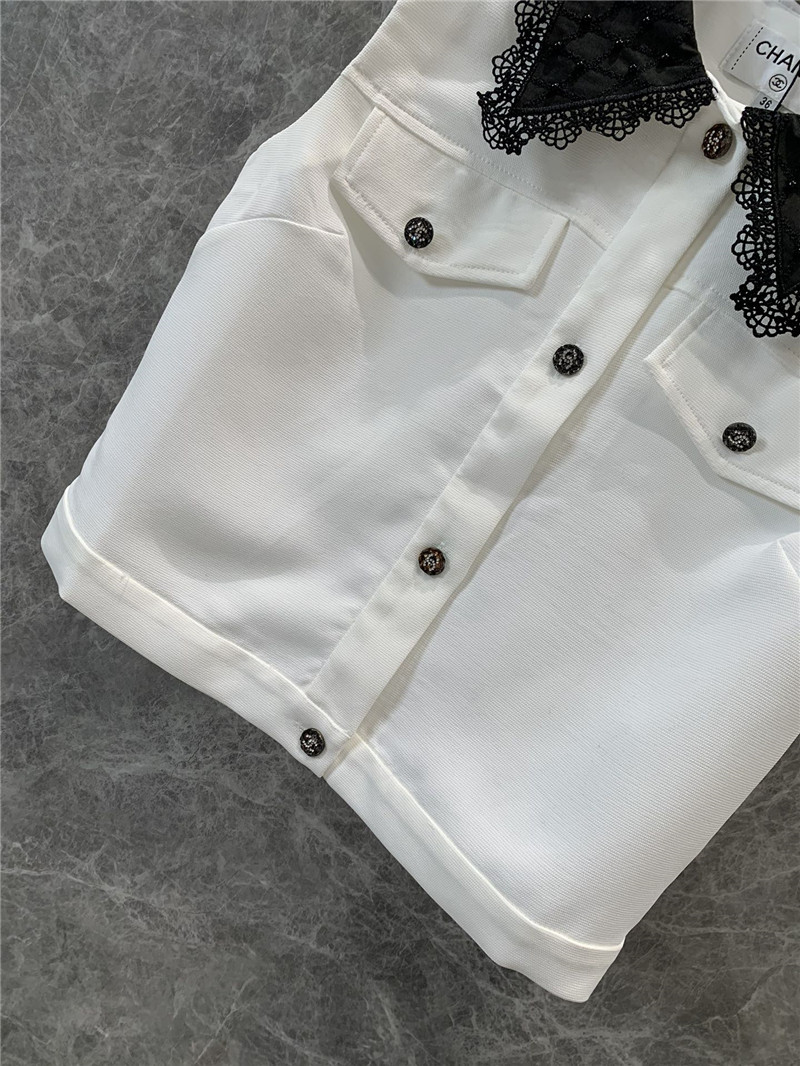 Ch**el beaded collar vest small jacket replica d&g clothing