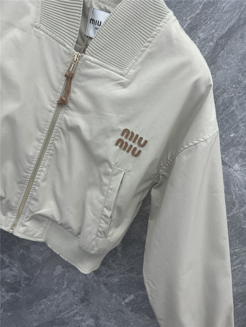 M1um1u zipper waist jacket short coat replica clothes