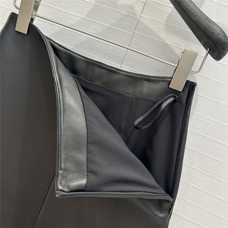 Pra*a midi leather skirt replica d&g clothing