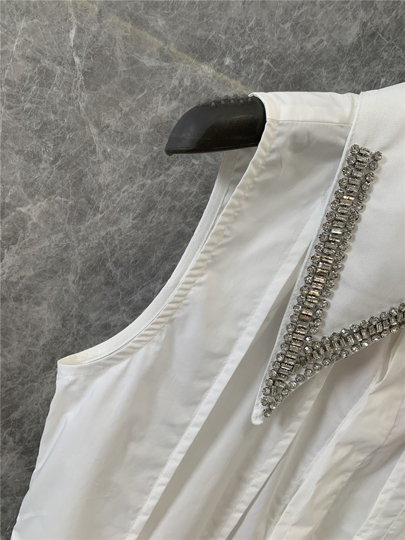 M1um1u rhinestone sleeveless vest shirt replica d&g clothing