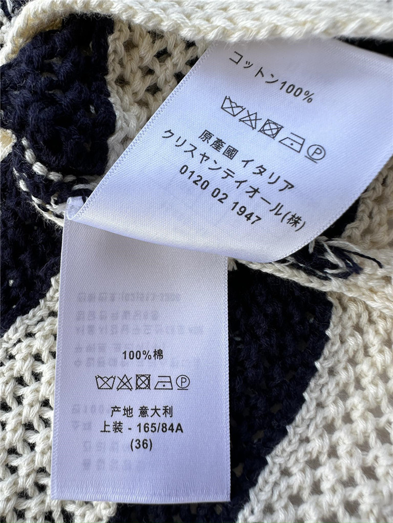 D10r round neck jacquard letter knitted vest top replicas clothes