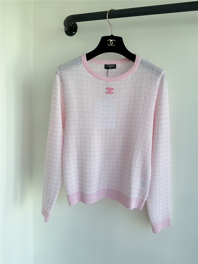 Ch**el logo jacquard top cheap replica designer clothes
