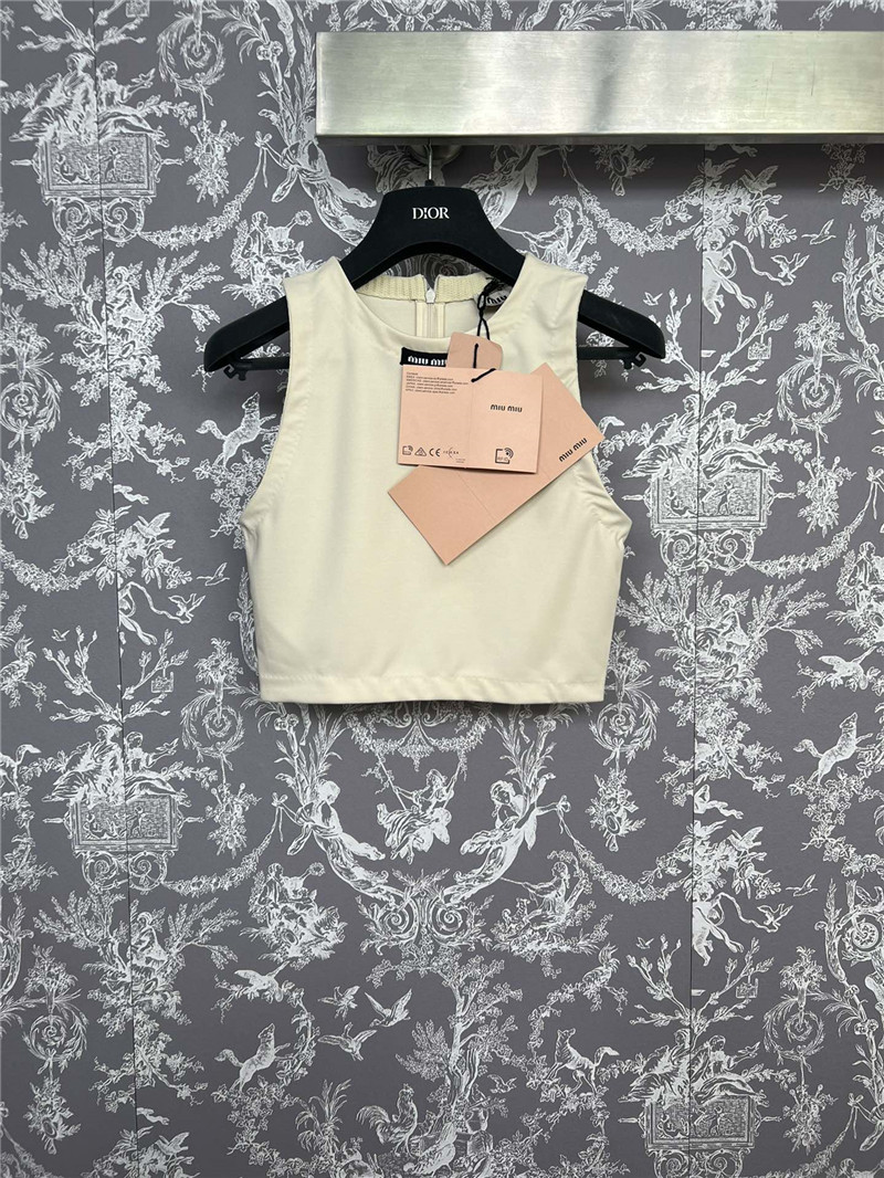 M1um1u new sleeveless top replica clothing sites