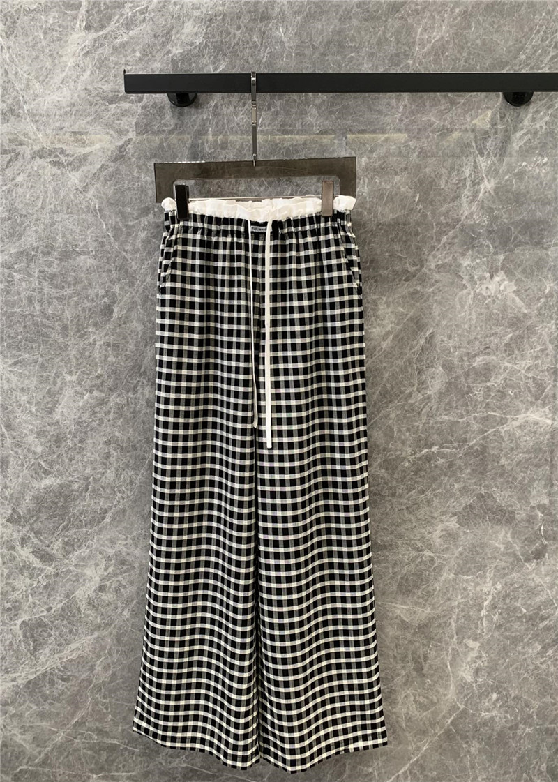 A1exa*der wang tencel plaid casual trousers replica clothing