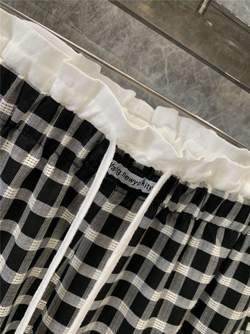A1exa*der wang tencel plaid casual trousers replica clothing