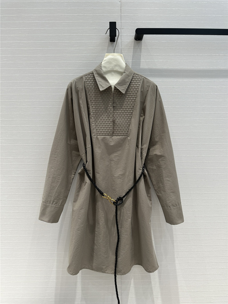 b0tt*ga Ven*ta lapel woven shirt dress replica designer clothes