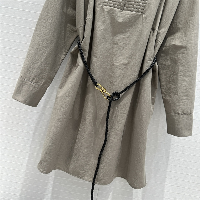 b0tt*ga Ven*ta lapel woven shirt dress replica designer clothes