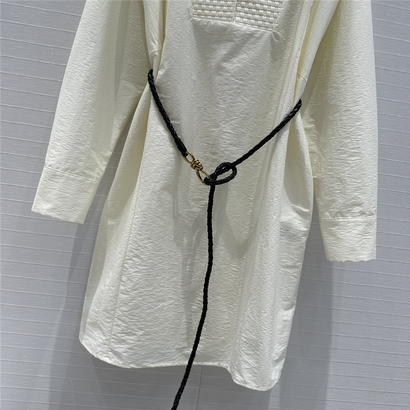 b0tt*ga Ven*ta lapel woven shirt dress replica designer clothes