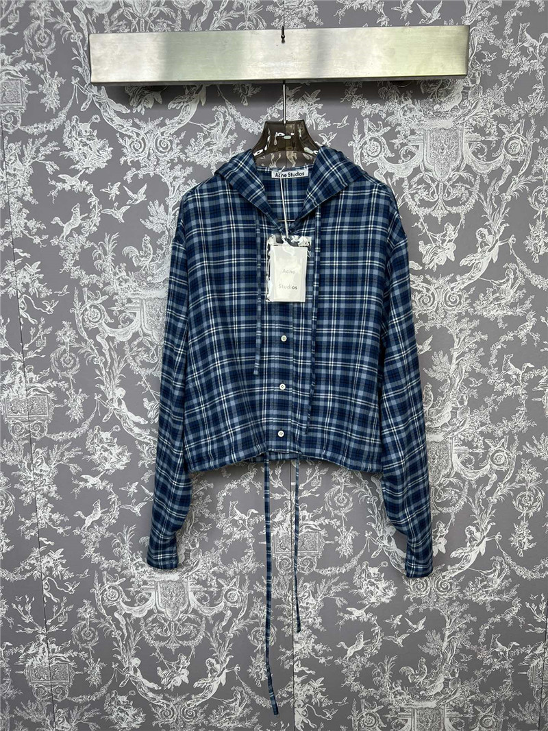 acne studios waist cropped hooded long-sleeved shirt replica clothes