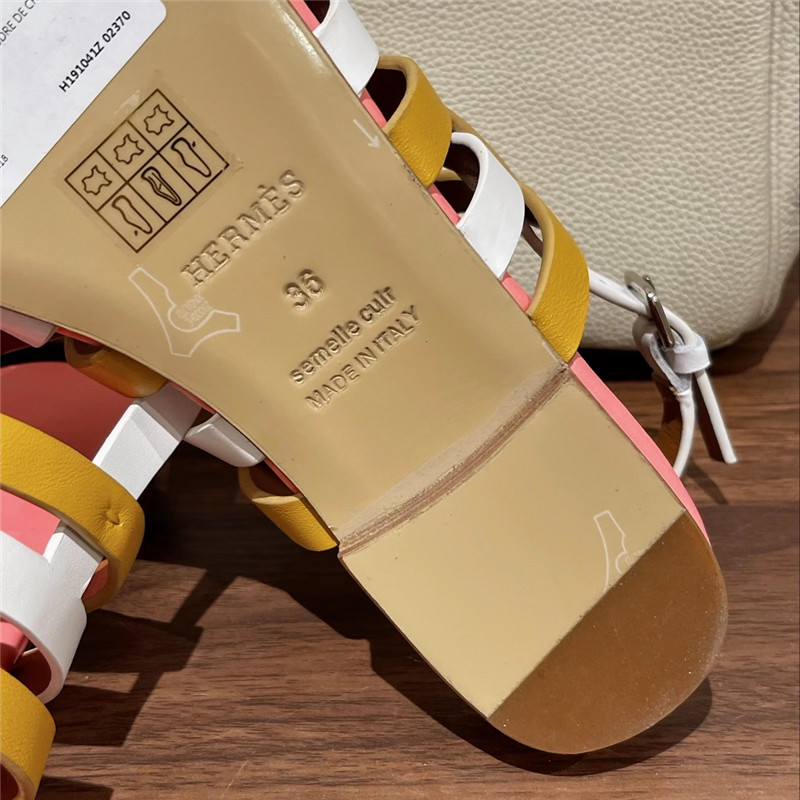 H**me5 ephese cherry pink calfskin sandal