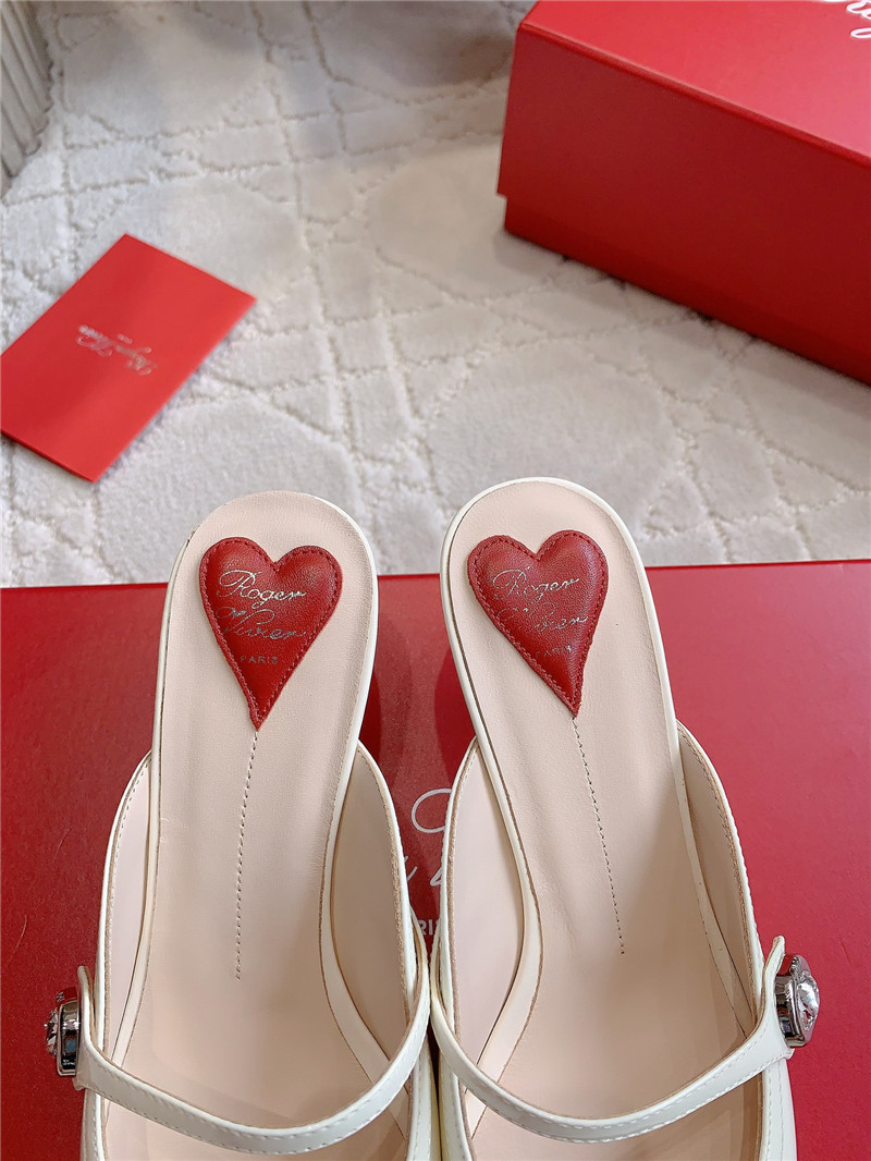 roger u1u1er mary jane virgule mules white and pink patent