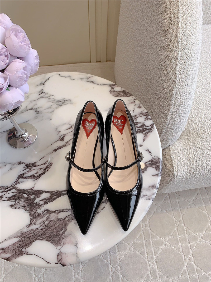 roger u1u1er virgule mary jane pumps black patent leather