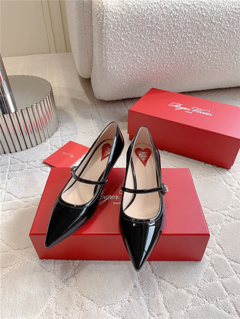roger u1u1er virgule mary jane pumps black patent leather