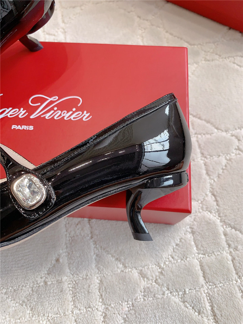 roger u1u1er virgule mary jane pumps black patent leather