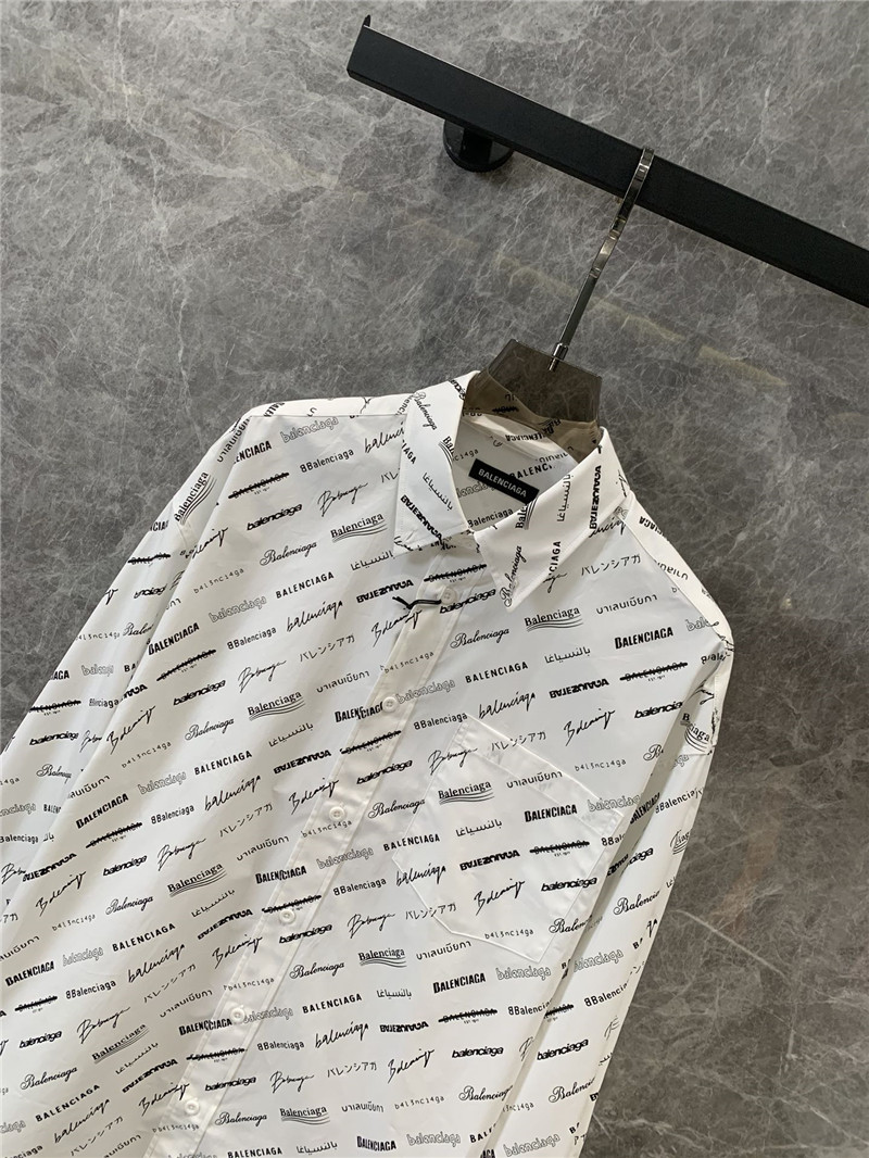 Ba1en*iaga barrage full print letters long-sleeved shirt replicas clothes