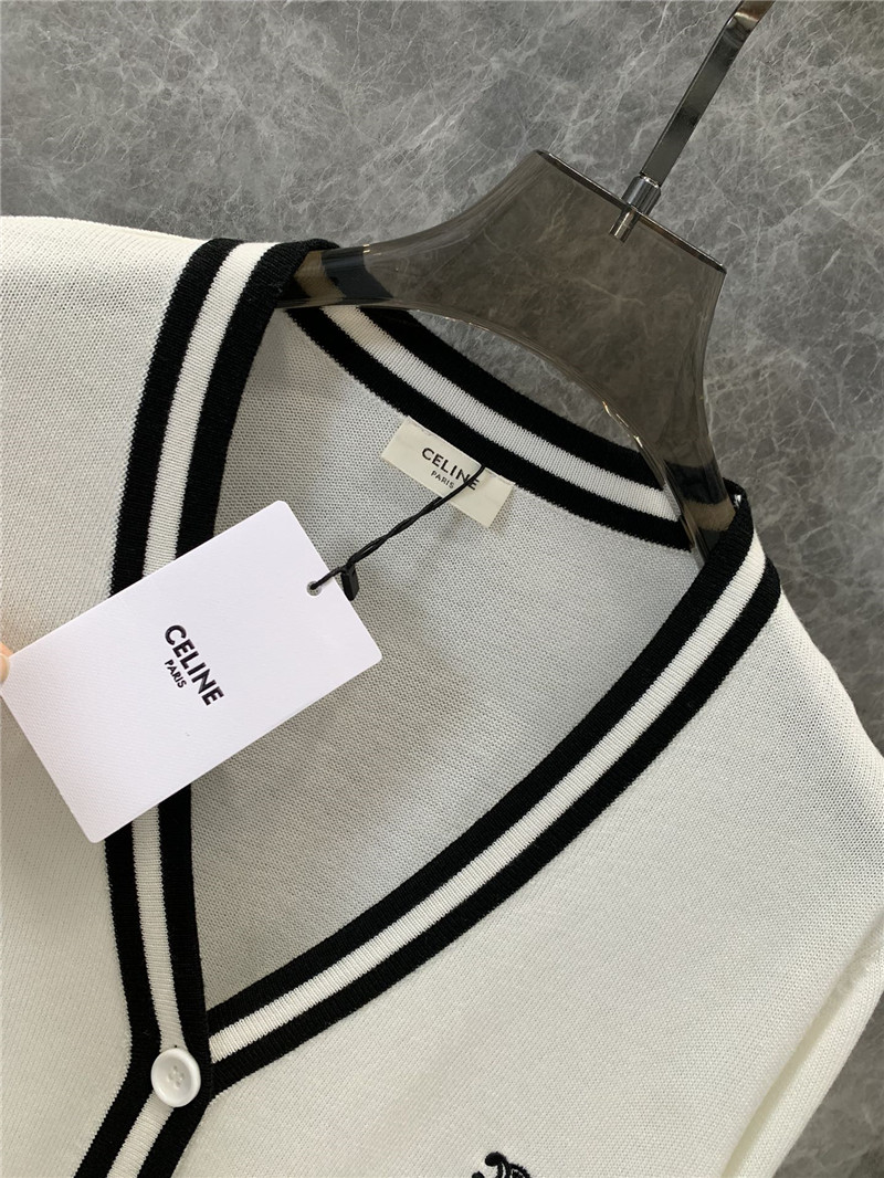 Ce1i*e logo single breasted knitted cardigan replicas clothes
