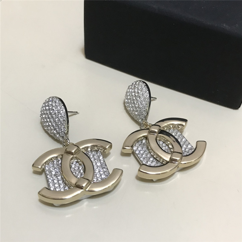 Ch**el water drop cc earrings