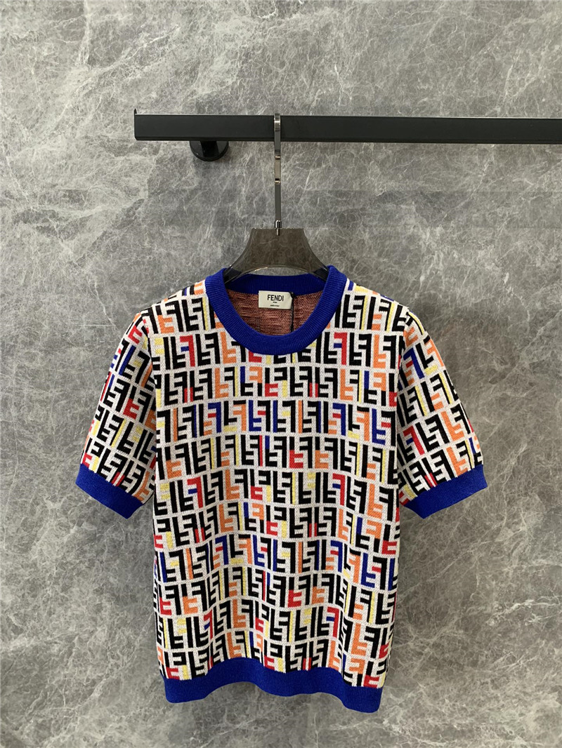 F**di logo colorful t-shirt