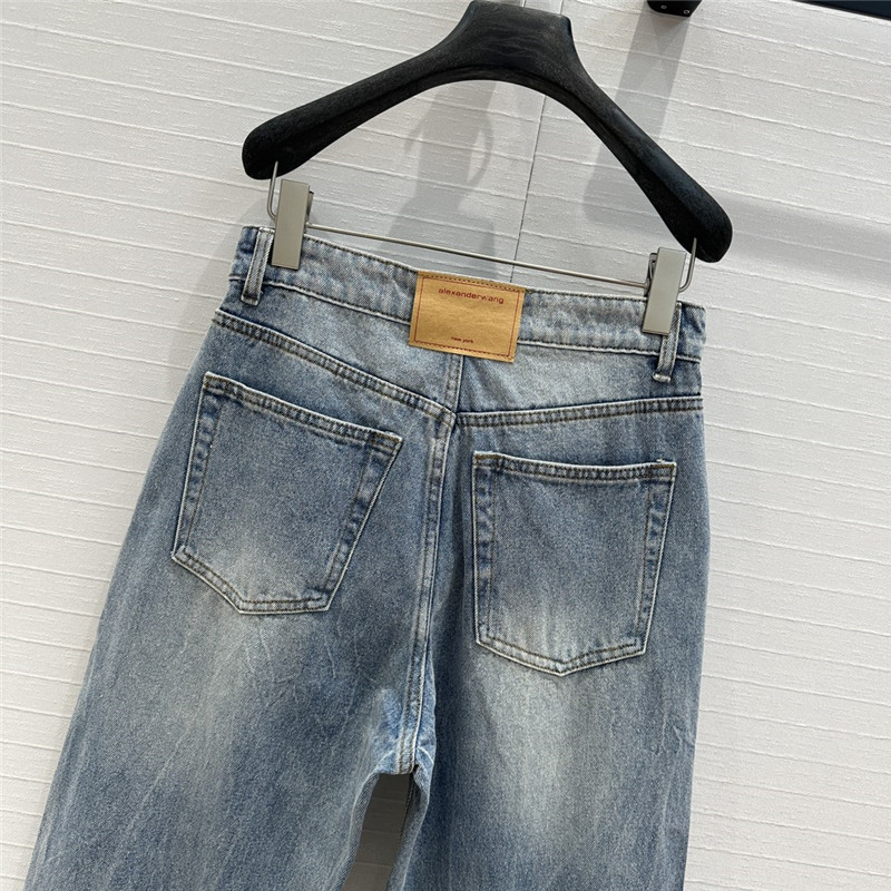 A1exa*der wang brushed logo straight jeans replica d&g clothing