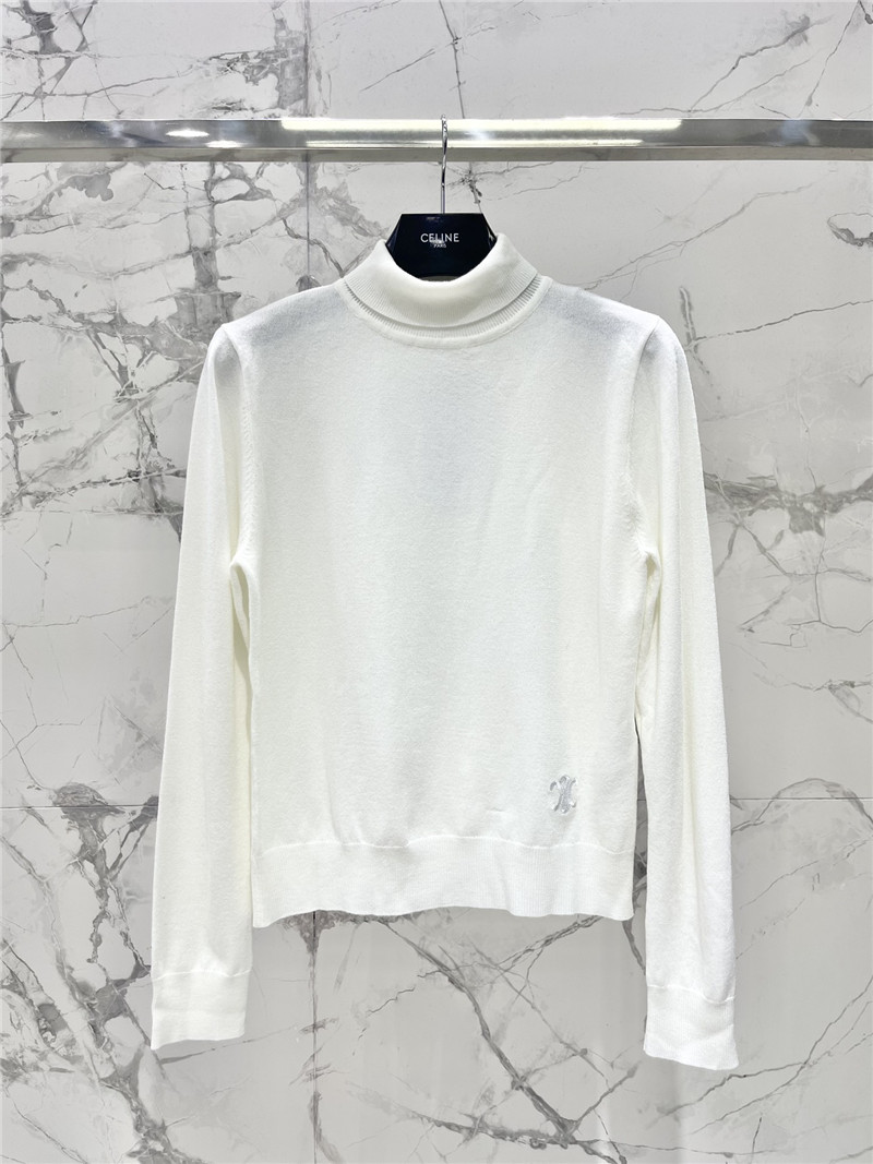 Ce1i*e knitted pullover high collar design long sleeves replica clothes