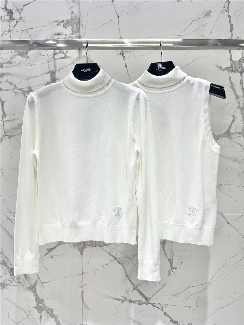 Ce1i*e knitted pullover high collar design long sleeves replica clothes