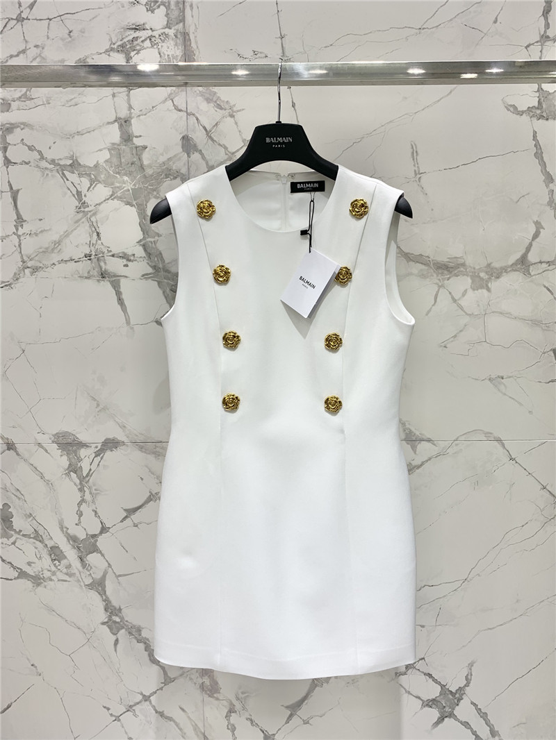 Balmain floral sleeveless dress replica d&g clothing