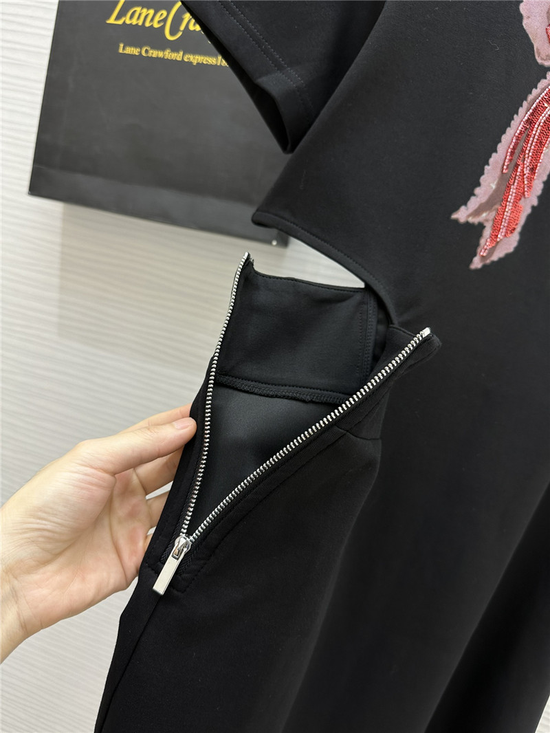 M1um1u bow waist short sleeve dress replica d&g clothing