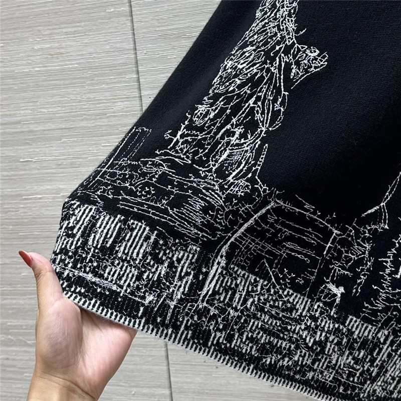 D10r embroidered cashmere sweater replica clothes