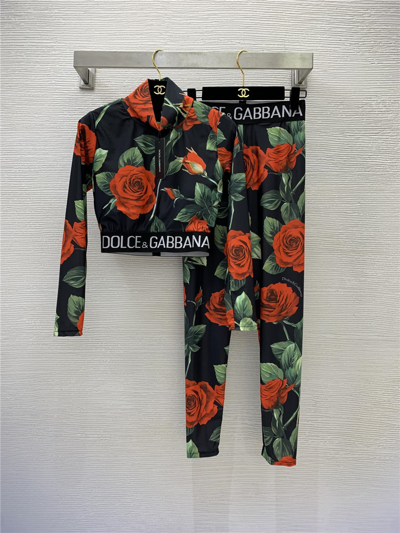 Dolce & Gabbana d&g yoga sports suit replica d&g clothing