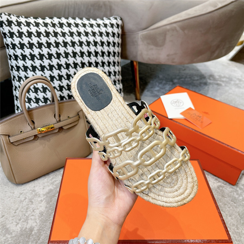 H**me5 ancone gold nappa leather espadrilles