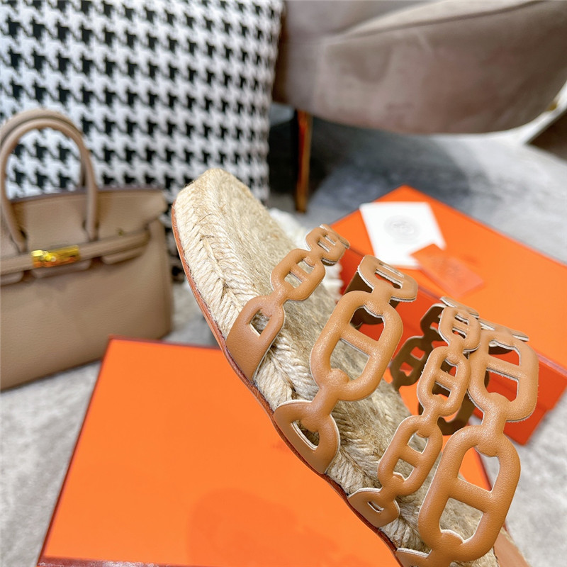 H**me5 ancone beige nappa leather espadrilles